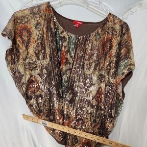 Bongo Sequined Embellished Top - Sheer